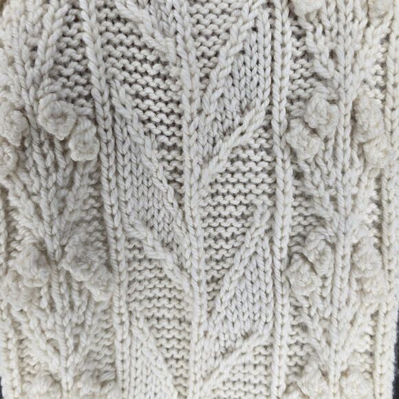 Carraig Donn 100% Merino Wool Scarf Made in Ireland Chunky Knit - Picture 5 of 7